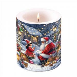AMB.39320055 Talking to Santa átvilágítós gyertya 10x10xcm