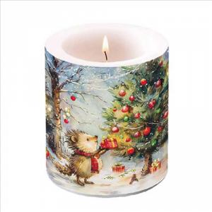 AMB.39320105 Present for hedgehog átvilágítós gyertya 10x10xcm