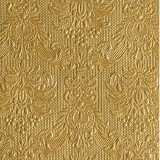 AMBIENTE 12504937 Elegance gold dombornyomott papírszalvéta, kisebb,  25x25cm,15db-os