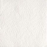 AMBIENTE 13304925 Elegance white dombornyomott papírszalvéta 33x33cm,15db-os
