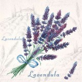 AMBIENTE 13310010 Lavendula papírszalvéta 33x33cm, 20db-os, levendula mintás