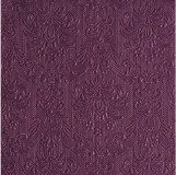 Ambiente 14005505 Elegance aubergine papírszalvéta nagy, 40x40cm,15db-os