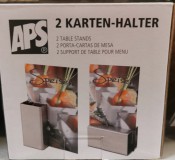 APS rozsdamentes asztali menütartó, 2 db, 8,5x4 cm