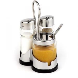 APS só-, bors-, mustártartó állványos 8x8x12cm