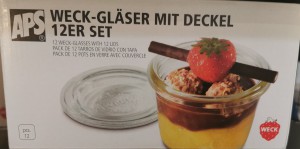 APS Weck üveg kínáló+tető, 6X5,5 cm, 8 cl, 12 db-os, 438044