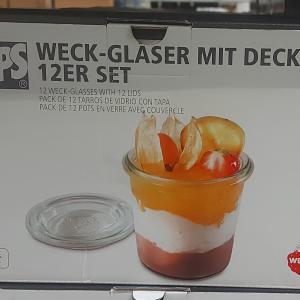 APS Weck üveg kínáló+tető, 6x7 cm, 14 cl, 12 db-os