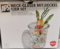 APS Weck üveg kínáló+tető, 6x8 cm, 16 cl, 12 db-os, 438189