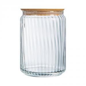 ARC NOVA POT 1,0 l üveg tároló, bambusz tetővel 15×10,5 cm