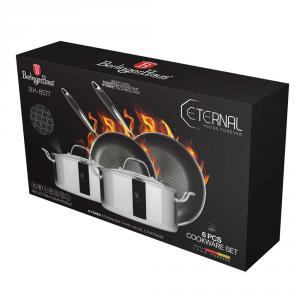 Berlinger Haus ETERNAL rozsdamentes bevonatos edénykészlet 6 db, (4+2ü.fedő) indukciós, BH-8517