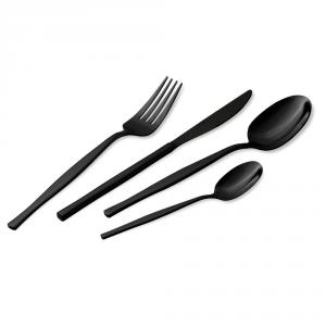 Berlinger Haus FEKETE rozsdamentes evőeszköz készlet 24 db (fényes), BH-3066