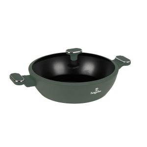 Berlinger Haus MATTE GREEN bevonatos szeletsütő+fedő 30cm 2 fülű indukciós, BH-8199