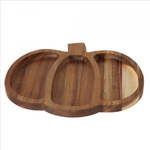 B.G.2052338 Akácfa kínálótál 3 részes, tök forma, 25,5x20x1,9cm