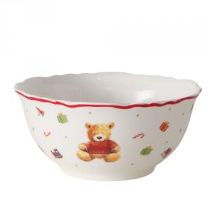 B.G.2059216 Porcelántálka 14cm, 500ml, piros pulcsis macival, Bailey