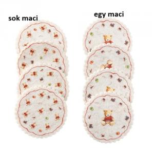 B.G.2061360 Piros pulcsis macis poháralátét, 10cm, 4db-os, polyester, Bailey