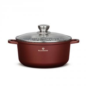 Blaumann CERA STONE bevonatos lábos+üveg fedő 24×11,5cm 4,5l indukciós, BL-4079