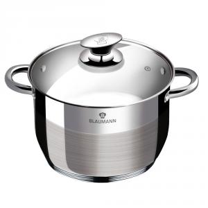 Blaumann SILVER JEWELLERY rozsdamentes fazék 18x13cm 3,2l+üveg fedő, BL-3816