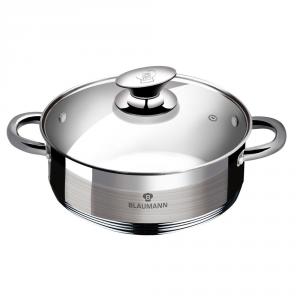 Blaumann SILVER JEWELLERY rozsdamentes lábos 24x9cm 3,75l+üveg fedő, BL-3821