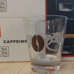 Bormioli Caffeino, ESPRESSO feliratos kávés pohár, 8,5cl, 6db