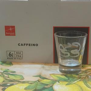 Bormioli Caffeino, ESPRESSO feliratos pohár, 8,5cl, 6db