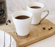 Bormioli Rocco Aromateca Oslo White cappuciner csésze, fehér üveg, 23,5 cl, 4 db, 119168