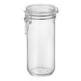 Bormioli Rocco Fido trans (kerek, hengeres) csatos üveg, 1 liter, 1 db