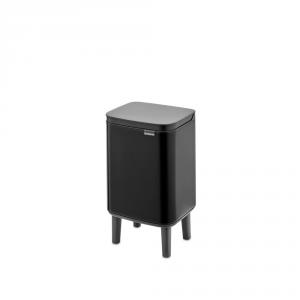 BRABANTIA BO WASTE BIN HI fém hulladék tartó. 4l MATT BLACK, fekete, 227028