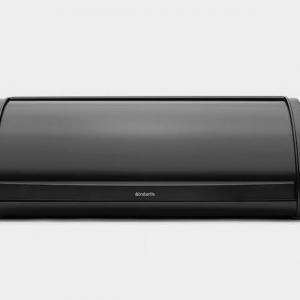 Brabantia Fém kenyérdoboz 2 kg ROLL TOP MATT BLACK, fekete, 236761