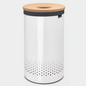 Brabantia Fém szennyesruhatartó 60l FEHÉR-PARAFA TETŐ, 104404