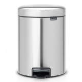 Brabantia Pedal Bin Newicon, 5 liter, Matt Steel FPP, pedálos szemetes, 112102
