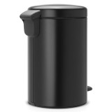 Brabantia Pedal Bin Newicon Matt Black, 12 liter, pedálos szemetes, matt fekete, 113741