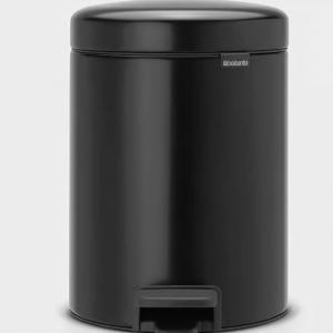 Brabantia PEDAL BIN NEWICON pedálos szemetes 5L MATT BLACK, 112928
