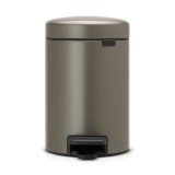 Brabantia Pedal Bin Newicon Platinum, pedálos szemetes, 3 liter, 113246