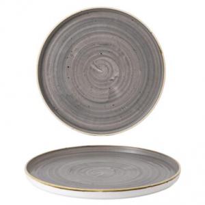 Churchill STONECAST PEPPERCORN GREY kerámia peremes lapos tányér, walled 27,5cm 1db, SPGSWP281