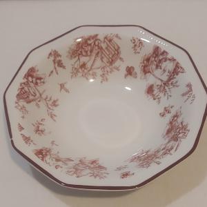 Churchill Toile Pink kerámia mélytányér, 1db, 20,5cm