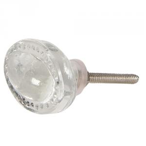 CLEEF.64482 Ajtófogantyú ovál üveg, 4x3cm