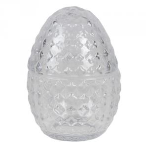 CLEEF.6GL3385 Üveg tojásbonbonier 9x12cm