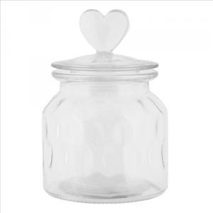 CLEEF.6GL5057 Tárolóüveg szíves, 11x16cm