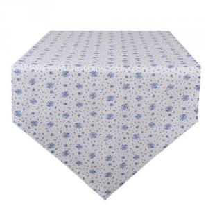 CLEEF.BRB65 Asztali futó 50x160cm 100% pamut, Blue Rose Blooming