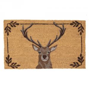 CLEEF.COLMC Lábtörlő szarvas, kókusz-PVC 75x45x1cm, Cosy Lodge