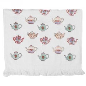 CLEEF.CT035 Konyhai kéztörlő 40x66cm, pamut, teáskannás