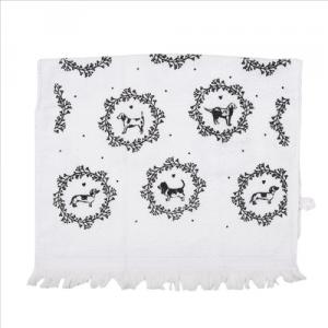 CLEEF.CTLGD-1 Konyhai kéztörlő 40x66cm, pamut, Lovely Grey Dog