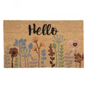 CLEEF.FOBMC Lábtörlő virágos,kókusz-PVC 75x45x1cm,Hello