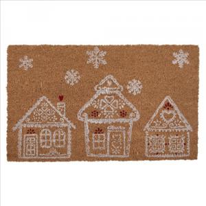 CLEEF.GBBMC-1 Lábtörlő 75x45cm, kókusz-PVC, Gingerbread Bliss