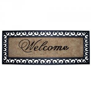 CLEEF.MC029 Lábtörlő Welcome 45X120cm, kókusz,gumis szélű "Welcome"