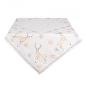 CLEEF.PCH01 Asztalterítő 100x100cm, 100%pamut, Christmas Pastels
