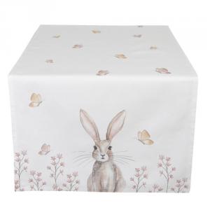 CLEEF.REB64 Asztali futó 50x140cm,100% pamut,Rustic Easter Bunny