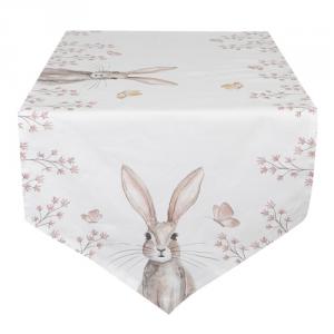 CLEEF.REB65 Asztali futó 50x160cm,pamut,Rustic Easter Bunny