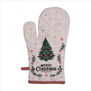CLEEF.TCH44 Edényfogó kesztyű 18x30cm,100% pamut, Traditional Christmas Harmony
