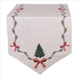 CLEEF.TCH65 Asztali futó 50x160cm,100% pamut, Traditional Christmas Harmony