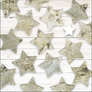 Csillagos szalvéta, AMB.33315680 Birch Stars papírszalvéta 33x33cm, 20db-os